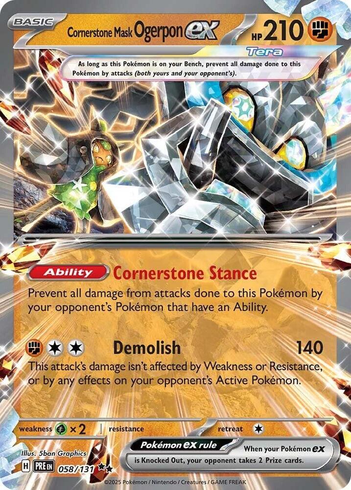 Cornerstone Mask Ogerpon ex (058/131) [Scarlet & Violet: Prismatic Evolutions] | Total Play