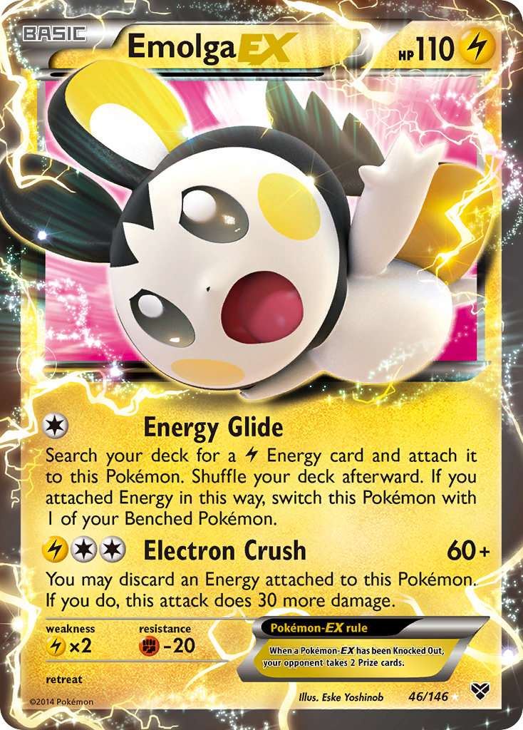 Emolga EX (46/146) [XY: Base Set] | Total Play