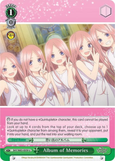 Album of Memories (5HY/W83-E059 U) [The Quintessential Quintuplets] | Total Play