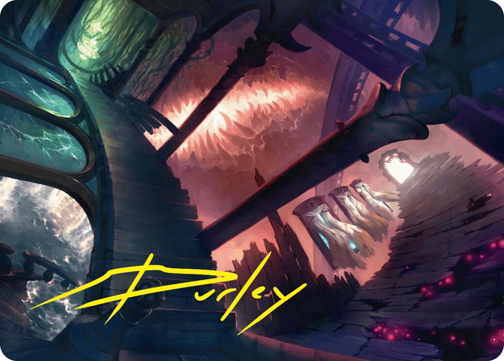 Terramorphic Expanse Art Card (Gold-Stamped Signature) [Duskmourn: House of Horror Art Series] | Total Play