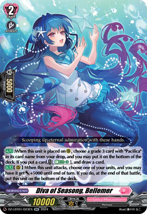 Diva of Seasong, Bellemer (DZ-LBT01/023EN) [Lyrical Monasterio Sparkling Stars!] | Total Play
