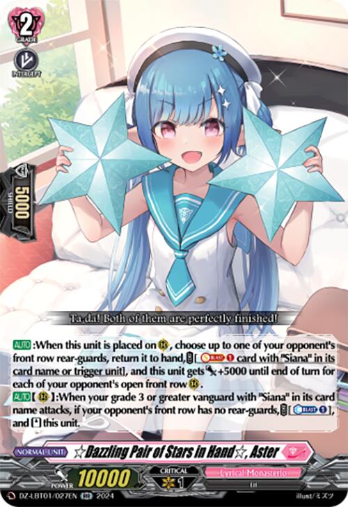 Dazzling Pair of Stars in Hand, Aster (DZ-LBT01/027EN) [Lyrical Monasterio Sparkling Stars!] | Total Play