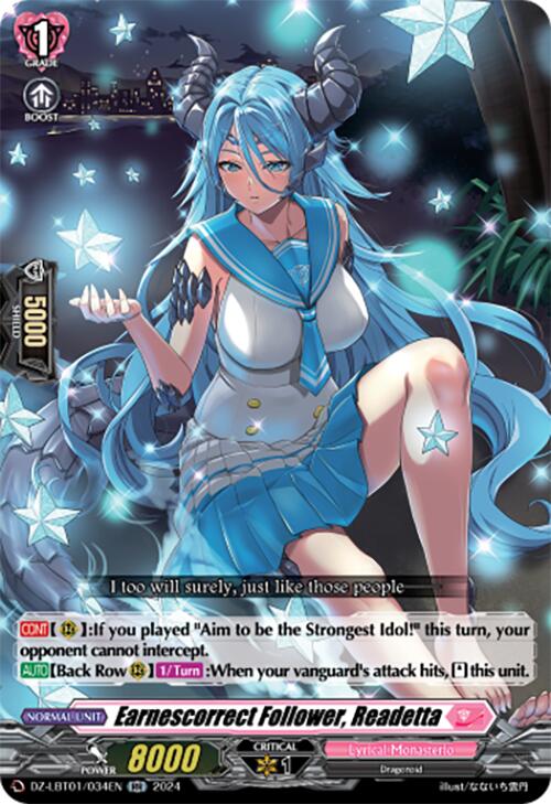 Earnescorrect Follower, Readetta (DZ-LBT01/034EN) [Lyrical Monasterio Sparkling Stars!] | Total Play