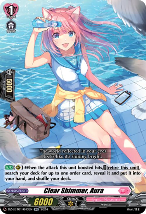 Clear Shimmer, Aura (DZ-LBT01/043EN) [Lyrical Monasterio Sparkling Stars!] | Total Play