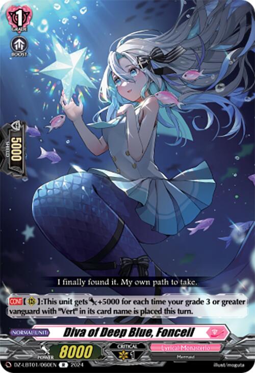 Diva of Deep Blue, Fonceil (DZ-LBT01/060EN) [Lyrical Monasterio Sparkling Stars!] | Total Play