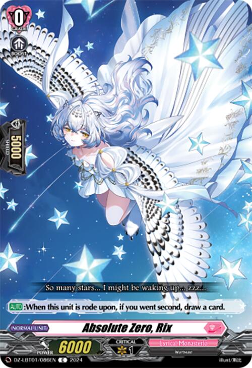 Absolute Zero, Rix (DZ-LBT01/086EN) [Lyrical Monasterio Sparkling Stars!] | Total Play