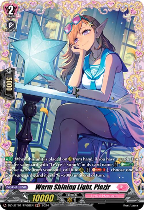 Warm Shining Light, Plezjr (DZ-LBT01/FR08EN) [Lyrical Monasterio Sparkling Stars!] | Total Play