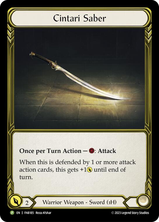 Cintari Saber [FAB185] (Promo)  Cold Foil | Total Play