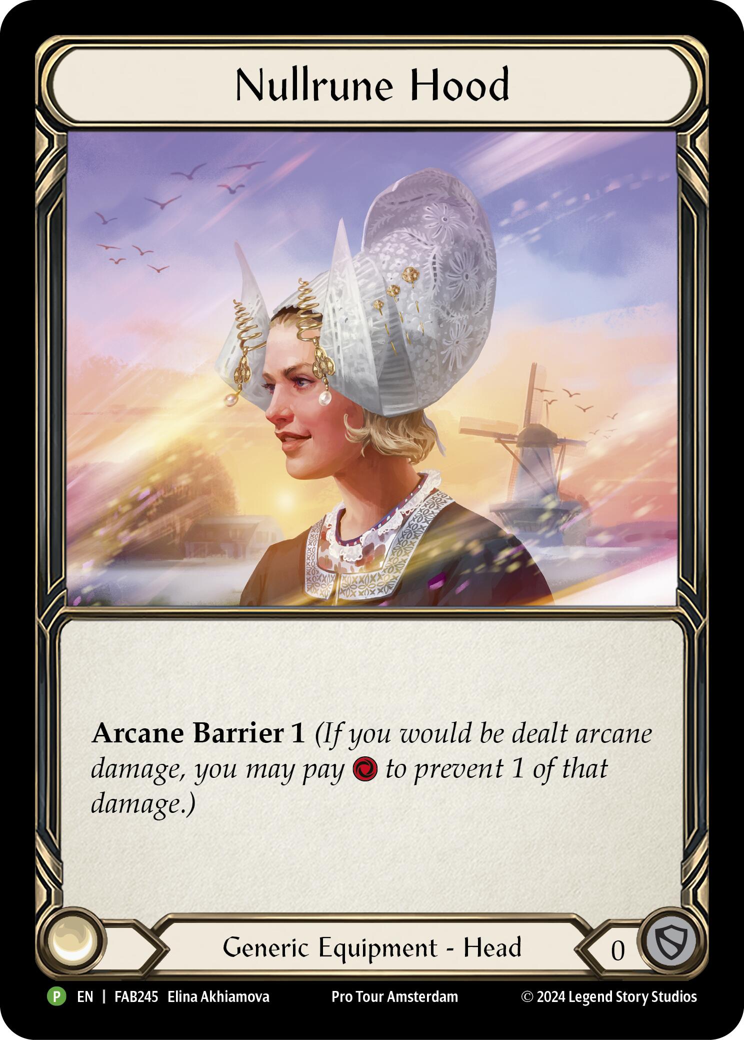 Nullrune Hood (Cold Foil) [FAB245] (Promo)  Rainbow Foil | Total Play