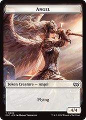 Angel // Glimmer Double-Sided Token [Duskmourn: House of Horror Commander Tokens] | Total Play