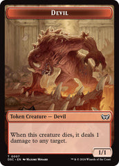 Devil // Scarecrow Double-Sided Token [Duskmourn: House of Horror Commander Tokens] | Total Play