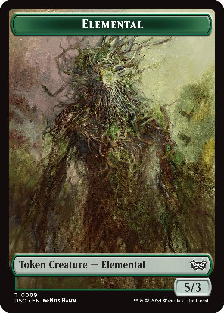 Elemental // Bird Double-Sided Token [Duskmourn: House of Horror Commander Tokens] | Total Play