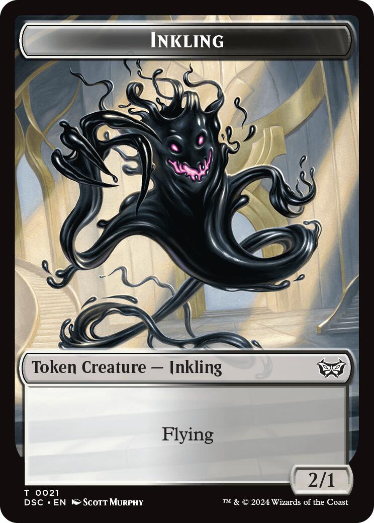 Inkling // Scarecrow Double-Sided Token [Duskmourn: House of Horror Commander Tokens] | Total Play