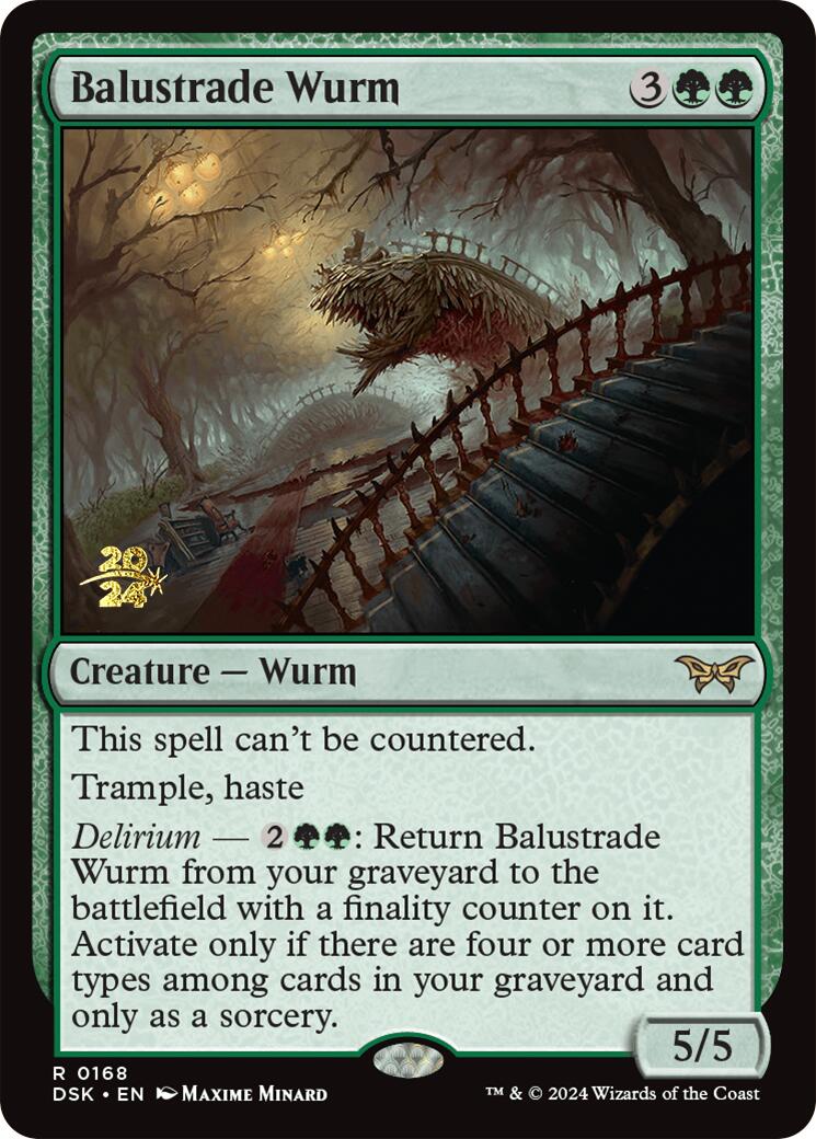 Balustrade Wurm [Duskmourn: House of Horror Prerelease Promos] | Total Play