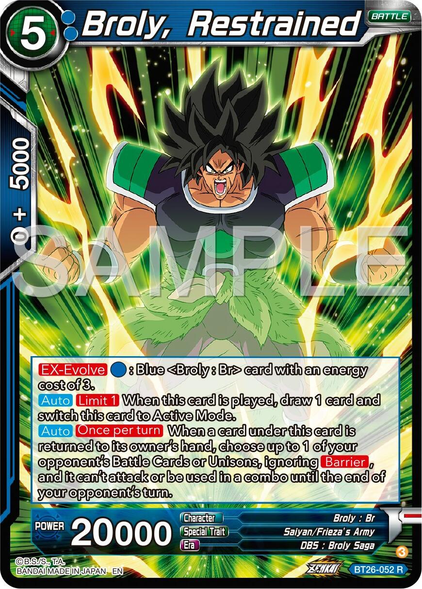 Broly, Restrained (BT26-052) [Ultimate Advent] | Total Play