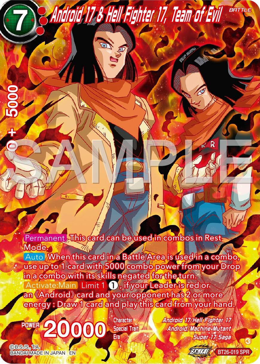 Android 17 & Hell Fighter 17, Team of Evil (SPR) (BT26-019) [Ultimate Advent] | Total Play