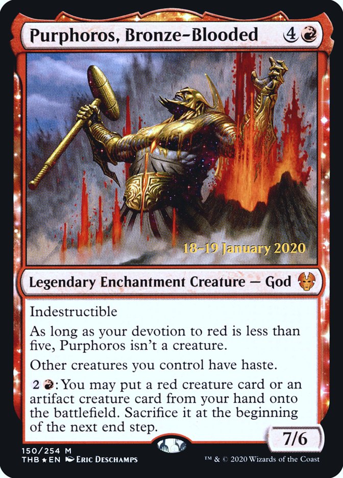 Purphoros, Bronze-Blooded [Theros Beyond Death Prerelease Promos] | Total Play