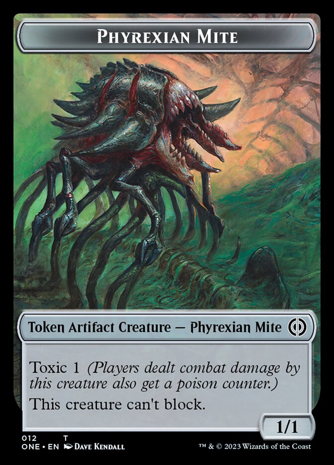 Rebel // Phyrexian Mite (012) Double-Sided Token [Phyrexia: All Will Be One Tokens] | Total Play