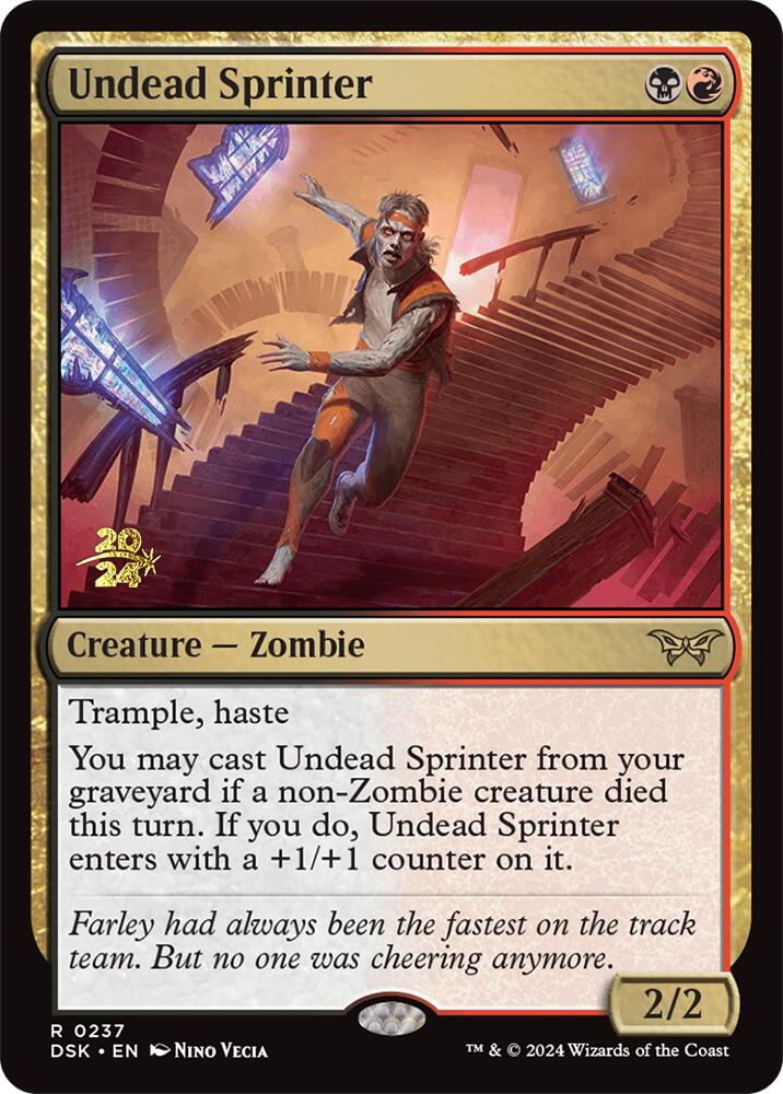 Undead Sprinter [Duskmourn: House of Horror Prerelease Promos] | Total Play