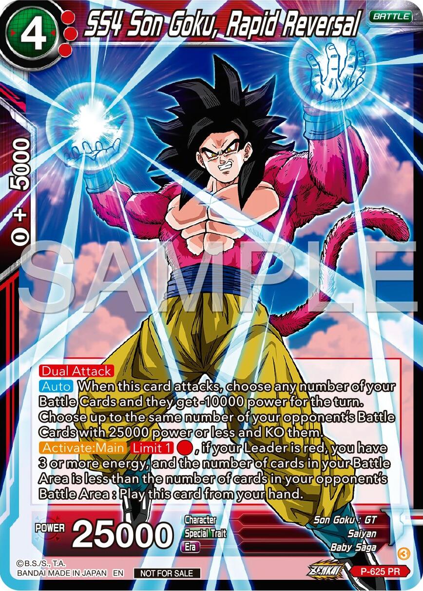 SS4 Son Goku, Rapid Reversal (Zenkai Series Tournament Pack Vol.9) (P-625) [Promotion Cards] | Total Play