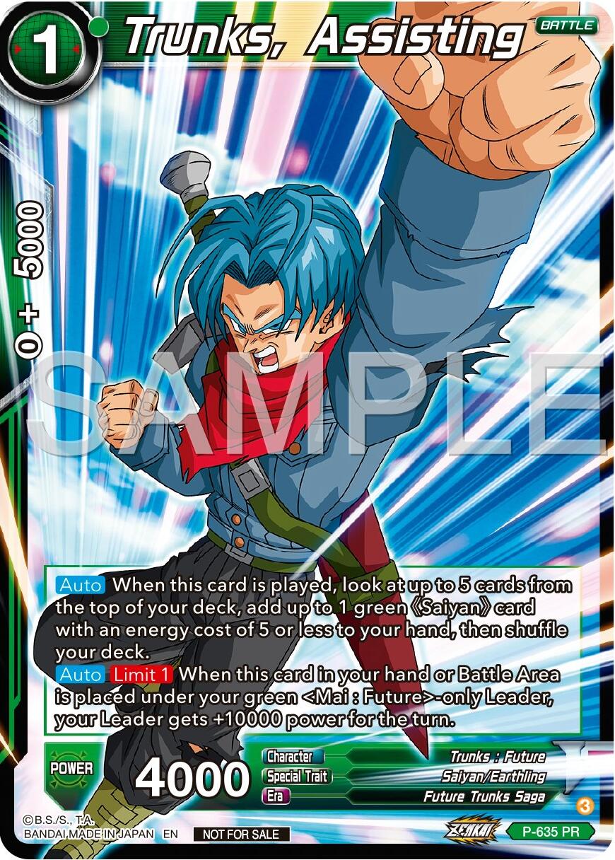 Trunks, Assisting (Zenkai Series Tournament Pack Vol.9) (P-635) [Promotion Cards] | Total Play