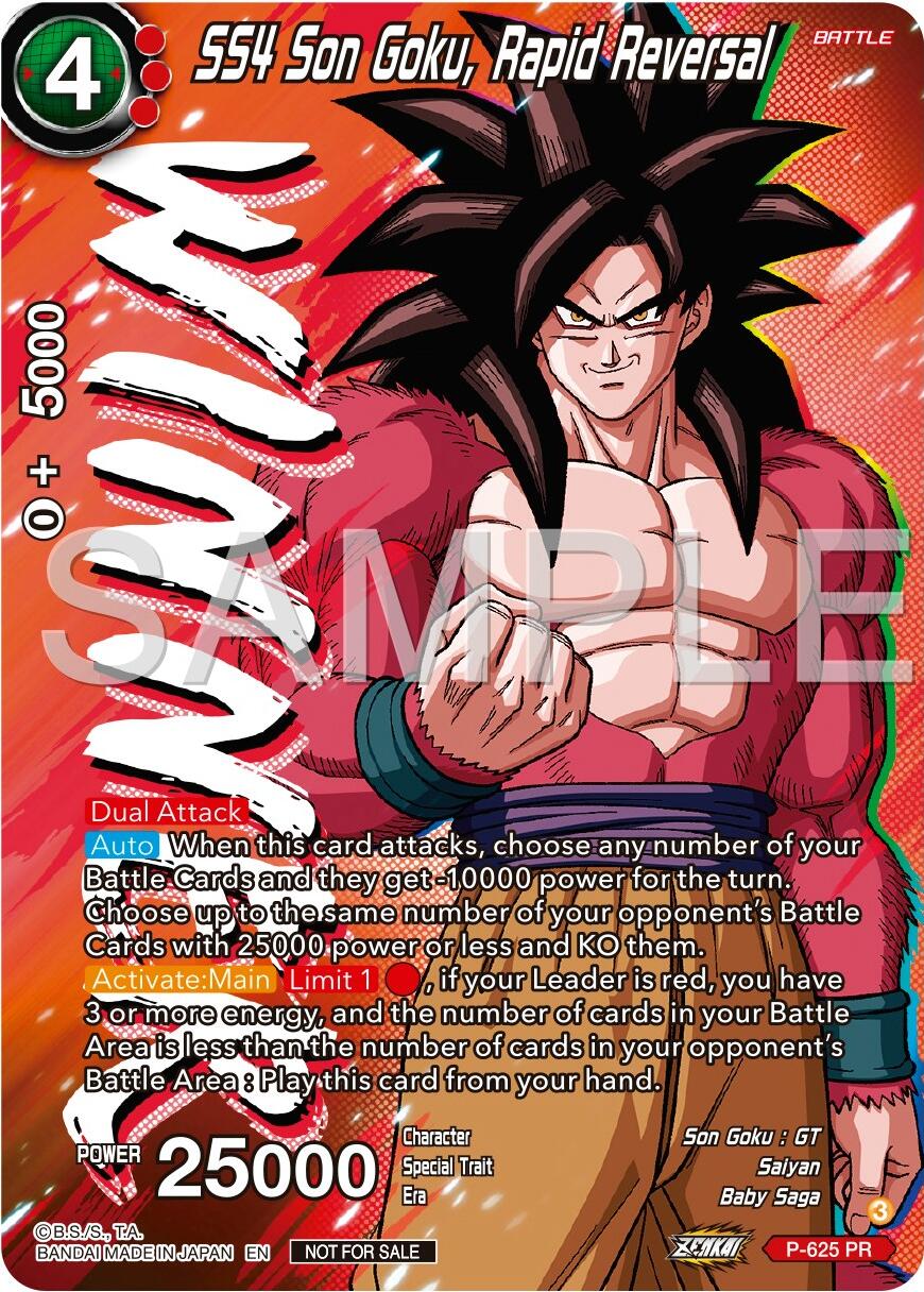 SS4 Son Goku, Rapid Reversal (Zenkai Series Tournament Pack Vol.9) (Winner) (P-625) [Promotion Cards] | Total Play