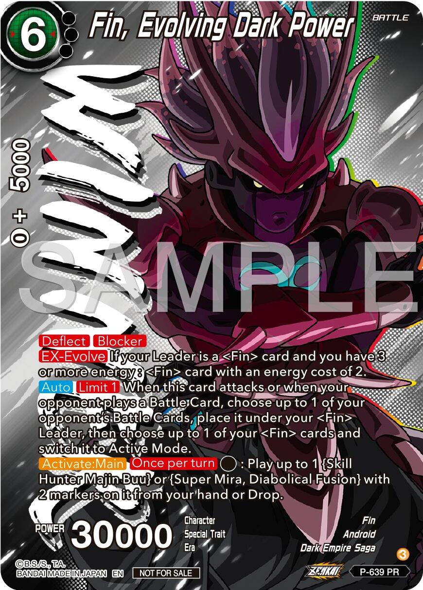 Fin, Evolving Dark Power (Zenkai Series Tournament Pack Vol.9) (Winner) (P-639) [Promotion Cards] | Total Play