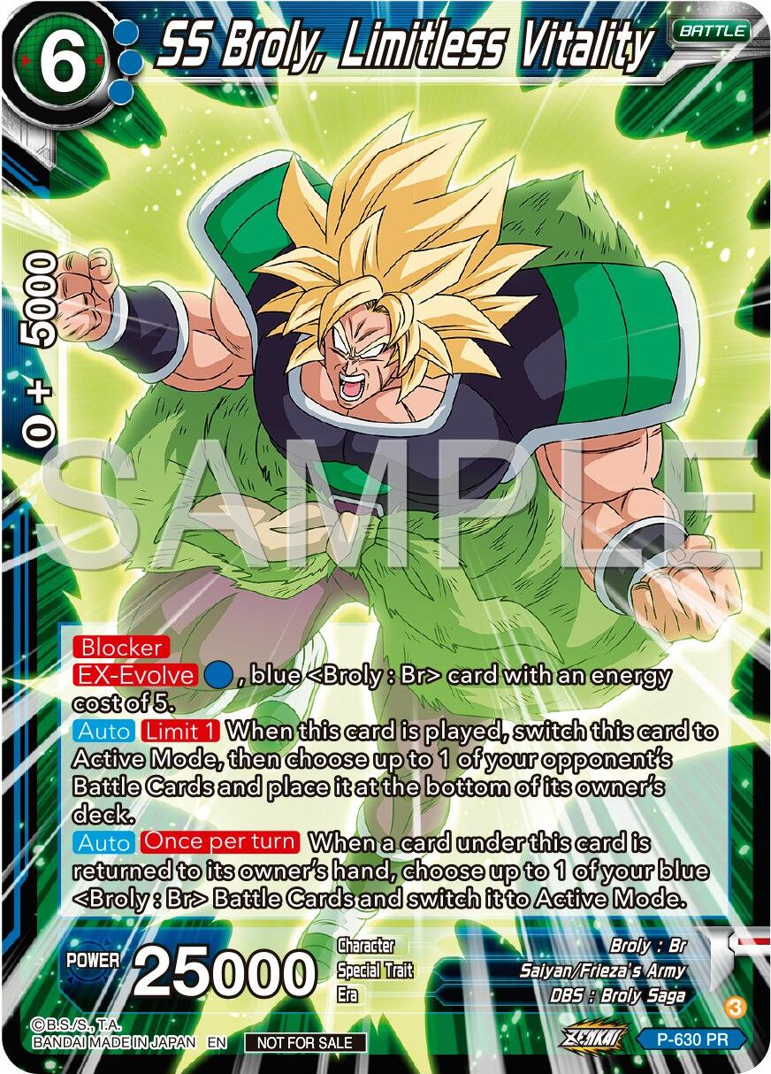 SS Broly, Limitless Vitality (Zenkai Series Tournament Pack Vol.9) (P-630) [Promotion Cards] | Total Play