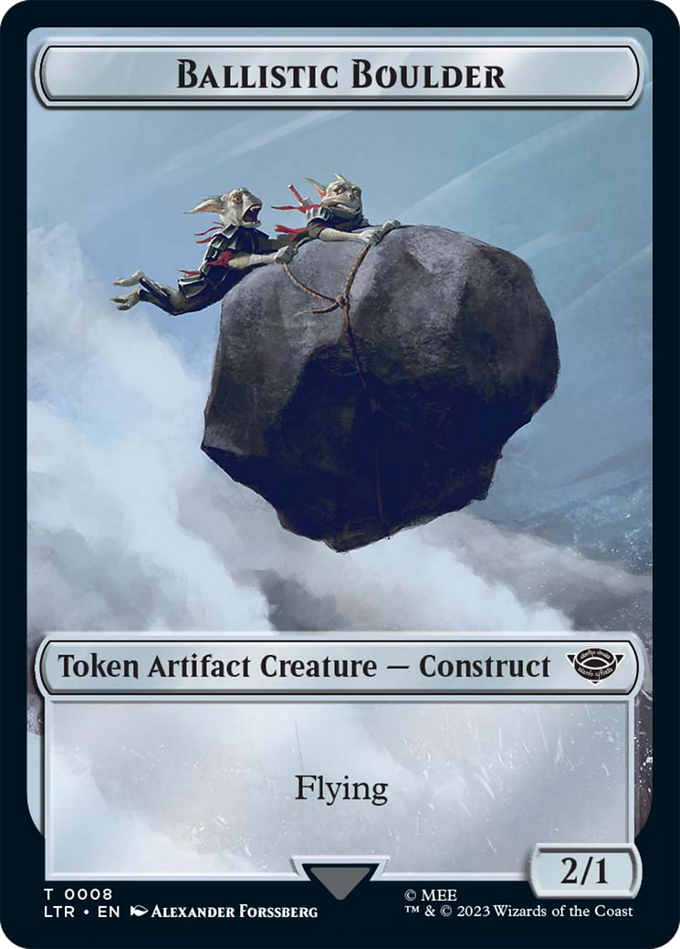 Ballistic Boulder // Food Token (11) Double-Sided Token [The Lord of the Rings: Tales of Middle-Earth Tokens] | Total Play