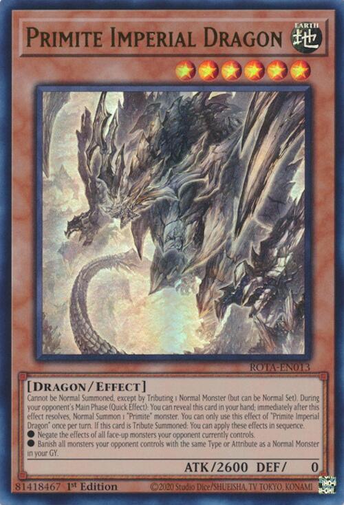 Primite Imperial Dragon [ROTA-EN013] Ultra Rare | Total Play