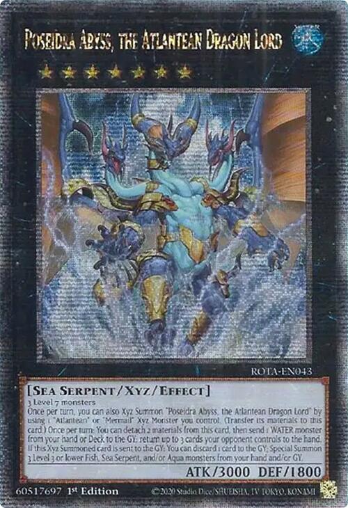 Poseidra Abyss, the Atlantean Dragon Lord (Quarter Century Secret Rare) [ROTA-EN043] Quarter Century Secret Rare | Total Play