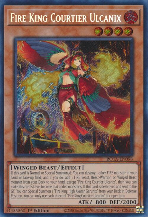 Fire King Courtier Ulcanix [ROTA-EN098] Secret Rare | Total Play