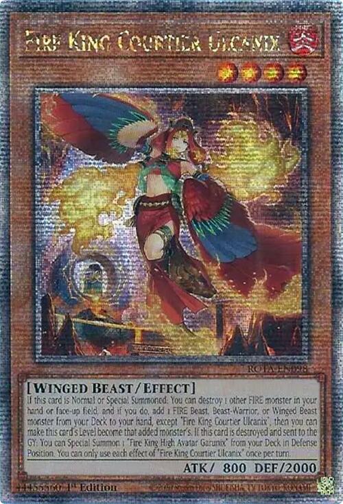 Fire King Courtier Ulcanix (Quarter Century Secret Rare) [ROTA-EN098] Quarter Century Secret Rare | Total Play