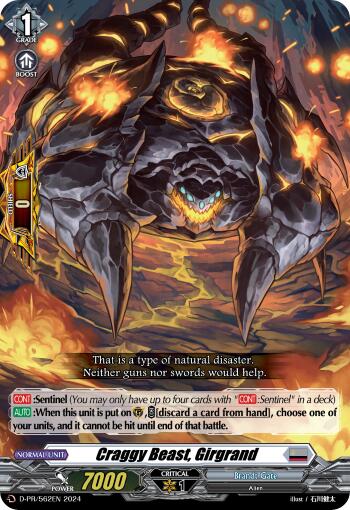 Craggy Beast, Girgrand (D-PR/562EN) [D Promo Cards] | Total Play