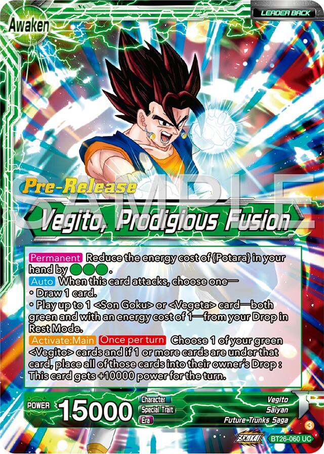 Son Goku & Vegeta // Vegito, Prodigious Fusion (BT26-060) [Ultimate Advent Prerelease Promos] | Total Play