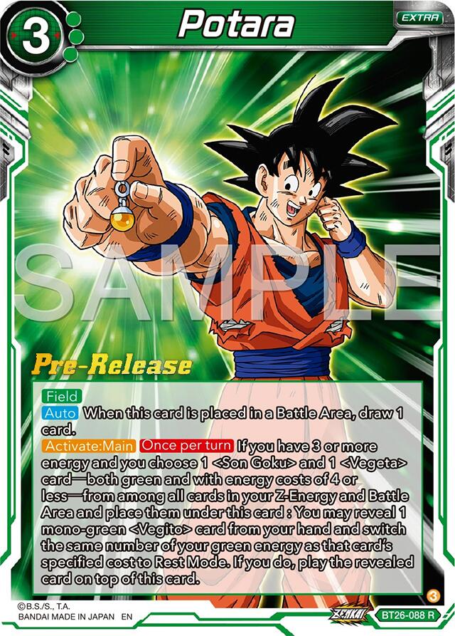 Potara (BT26-088) [Ultimate Advent Prerelease Promos] | Total Play