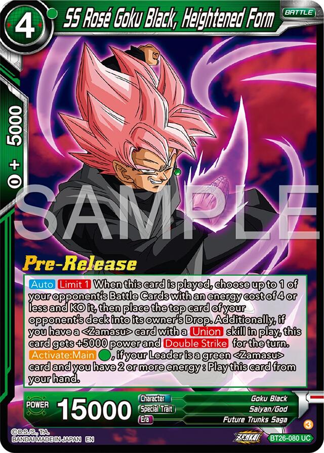 SS Rose Goku Black, Heightened Form (BT26-080) [Ultimate Advent Prerelease Promos] | Total Play