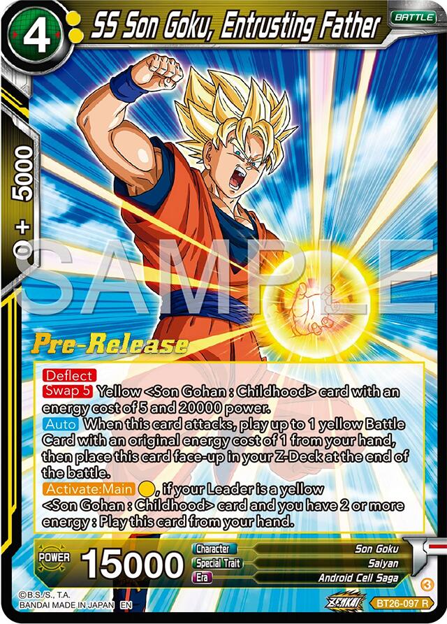 SS Son Goku, Entrusting Father (BT26-097) [Ultimate Advent Prerelease Promos] | Total Play