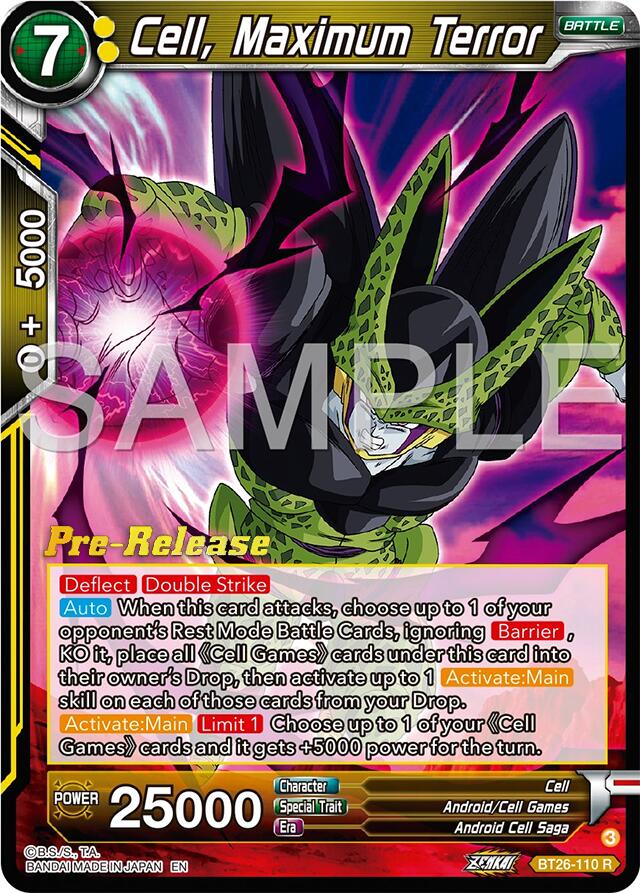 Cell, Maximum Terror (BT26-110) [Ultimate Advent Prerelease Promos] | Total Play