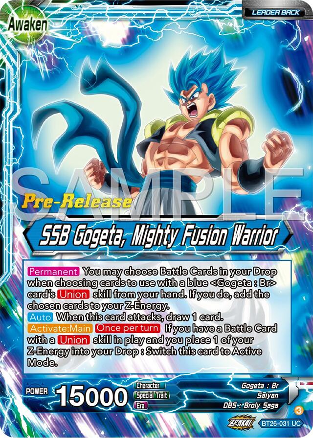 Gogeta // SSB Gogeta, Mighty Fusion Warrior (BT26-031) [Ultimate Advent Prerelease Promos] | Total Play