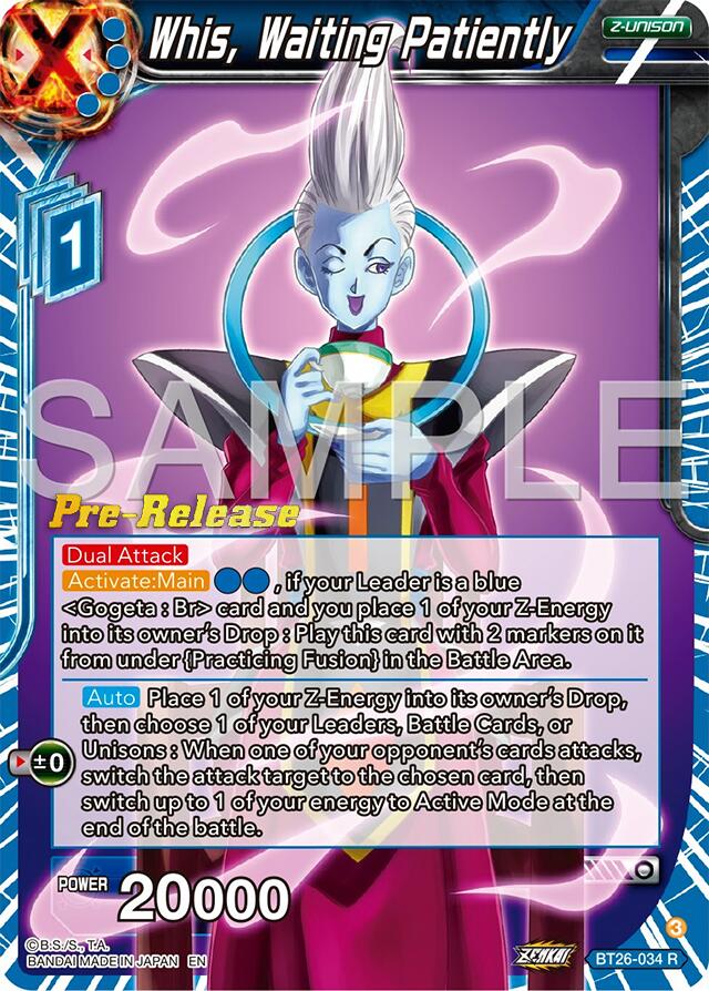 Whis, Waiting Patiently (BT26-034) [Ultimate Advent Prerelease Promos] | Total Play