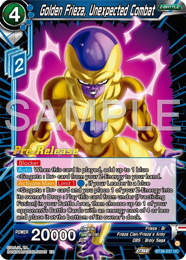 Golden Frieza, Unexpected Combat (BT26-037) [Ultimate Advent Prerelease Promos] | Total Play