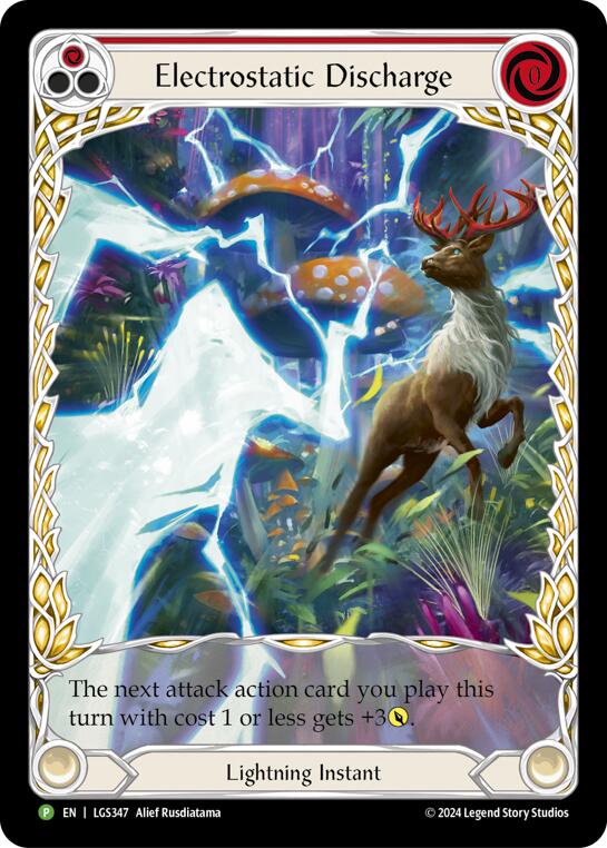 Electostatic Discharge (Red) (Extended Art) [LGS347] (Promo)  Rainbow Foil | Total Play
