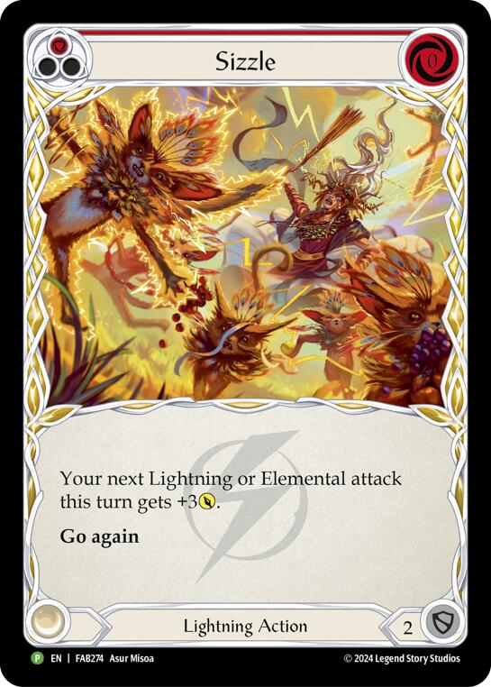 Sizzle (Red) [FAB274] (Promo)  Rainbow Foil | Total Play