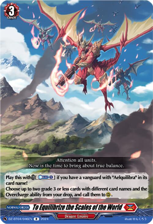 To Equilibrize the Scales of the World (DZ-BT04/046EN) [Destined Showdown] | Total Play