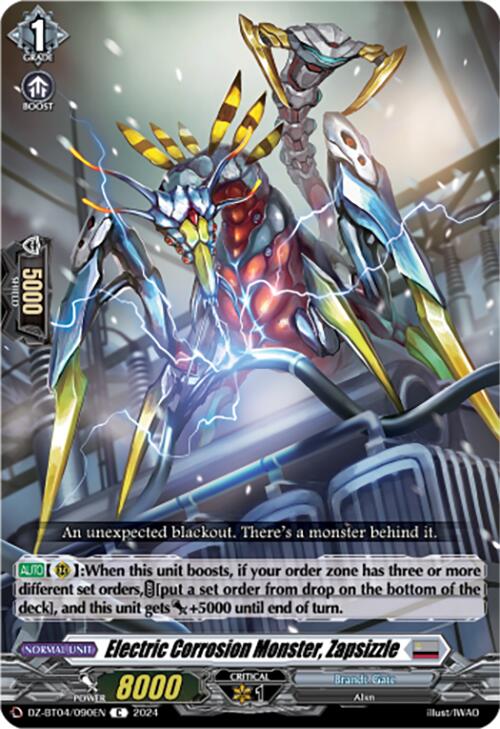 Electric Corrosion Monster, Zapsizzle (DZ-BT04/090EN) [Destined Showdown] | Total Play