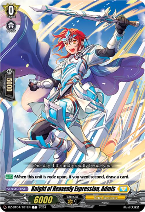 Knight of Heavenly Expression, Admis (DZ-BT04/101EN) [Destined Showdown] | Total Play