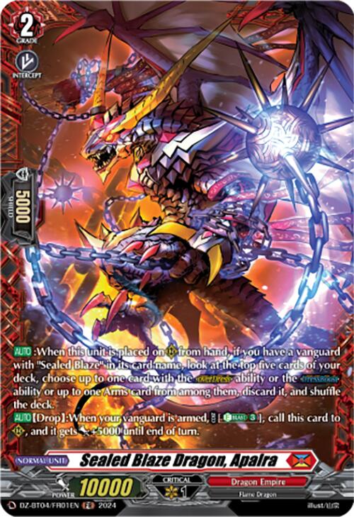 Sealed Blaze Dragon, Apalra (DZ-BT04/FR01EN) [Destined Showdown] | Total Play