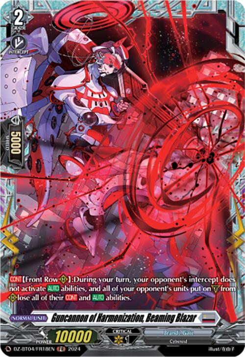 Guncannon of Harmonization, Beaming Blazar (DZ-BT04/FR18EN) [Destined Showdown] | Total Play