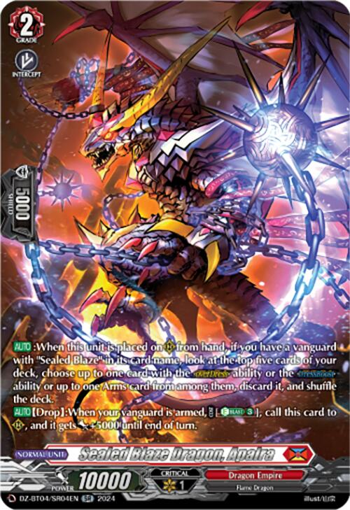 Sealed Blaze Dragon, Apalra (DZ-BT04/SR04EN) [Destined Showdown] | Total Play